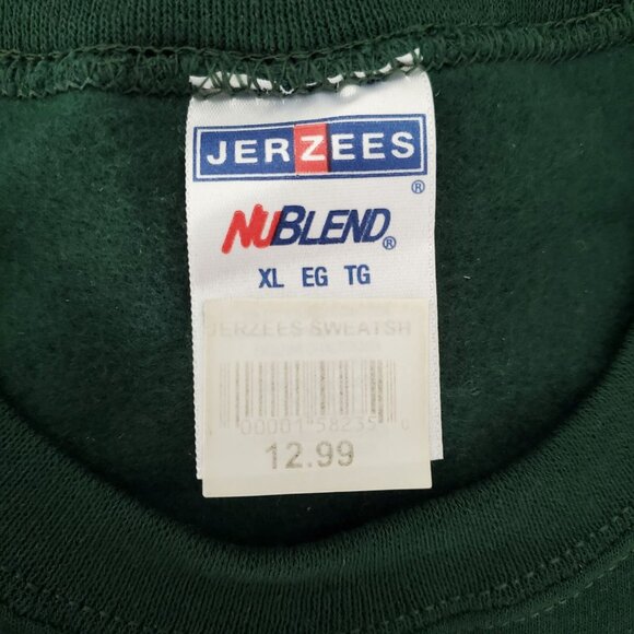 NWT Men's XL Green Jerzees Sweatshirt NuBlend 50 50 Blend NEW - Picture 4 of 4